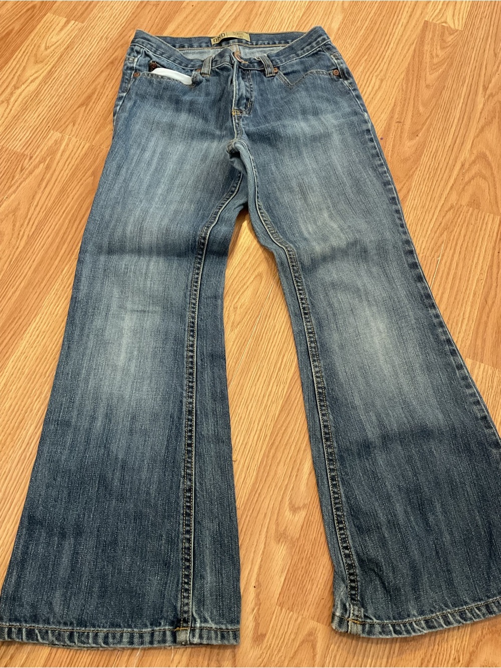 VINTAGE Y2K OLD NANY Classic Blue Flared Jeans GIRLS SZ.12